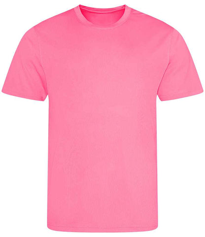 Just Cool JC001B Electric Pink Front -  Ready to be Printed by Custard Workwear - Cheap Personalised and Customised Workwear in Nottinghamshire, Derbyshire and Leicestershire