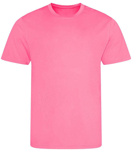 Just Cool JC001B Electric Pink Front -  Ready to be Printed by Custard Workwear - Cheap Personalised and Customised Workwear in Nottinghamshire, Derbyshire and Leicestershire