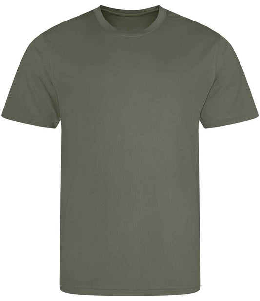 Just Cool JC001B Earthy Green Front -  Ready to be Printed by Custard Workwear - Cheap Personalised and Customised Workwear in Nottinghamshire, Derbyshire and Leicestershire