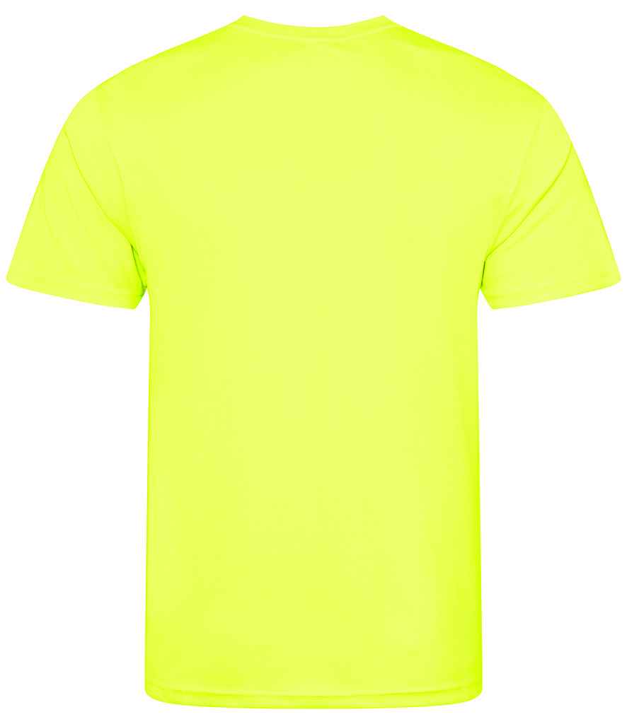 Just Cool JC001B Electric Yellow Back -  Ready to be Printed by Custard Workwear - Cheap Personalised and Customised Workwear in Nottinghamshire, Derbyshire and Leicestershire