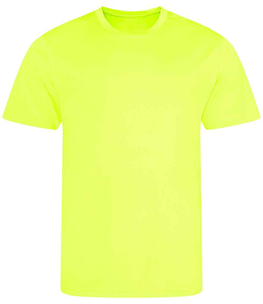 Just Cool JC001B Electric Yellow Front -  Ready to be Printed by Custard Workwear - Cheap Personalised and Customised Workwear in Nottinghamshire, Derbyshire and Leicestershire