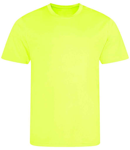 Just Cool JC001B Electric Yellow Front -  Ready to be Printed by Custard Workwear - Cheap Personalised and Customised Workwear in Nottinghamshire, Derbyshire and Leicestershire