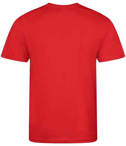 Just Cool JC001B Fire Red Back -  Ready to be Printed by Custard Workwear - Cheap Personalised and Customised Workwear in Nottinghamshire, Derbyshire and Leicestershire