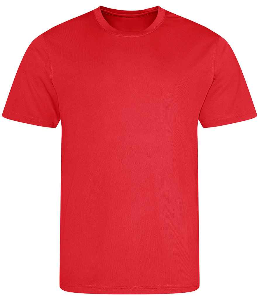 Just Cool JC001B Fire Red Front -  Ready to be Printed by Custard Workwear - Cheap Personalised and Customised Workwear in Nottinghamshire, Derbyshire and Leicestershire