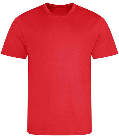 Just Cool JC001B Fire Red Front -  Ready to be Printed by Custard Workwear - Cheap Personalised and Customised Workwear in Nottinghamshire, Derbyshire and Leicestershire
