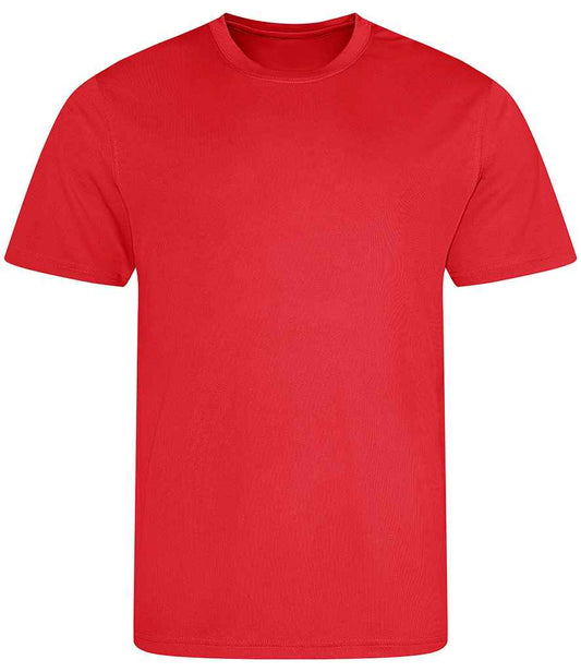 Just Cool JC001B Fire Red Front -  Ready to be Printed by Custard Workwear - Cheap Personalised and Customised Workwear in Nottinghamshire, Derbyshire and Leicestershire