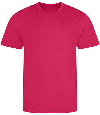 Just Cool JC001B Hot Pink Front -  Ready to be Printed by Custard Workwear - Cheap Personalised and Customised Workwear in Nottinghamshire, Derbyshire and Leicestershire