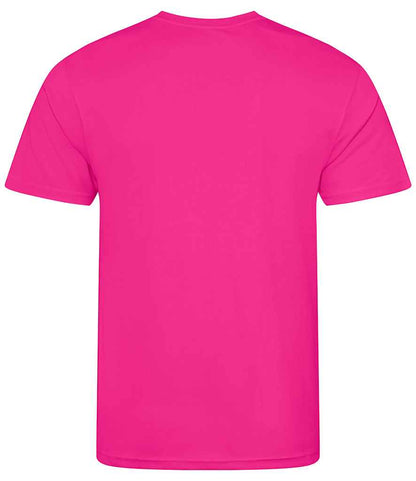 Just Cool JC001B Hyper Pink Back -  Ready to be Printed by Custard Workwear - Cheap Personalised and Customised Workwear in Nottinghamshire, Derbyshire and Leicestershire