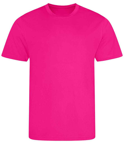 Just Cool JC001B Hyper Pink Front -  Ready to be Printed by Custard Workwear - Cheap Personalised and Customised Workwear in Nottinghamshire, Derbyshire and Leicestershire
