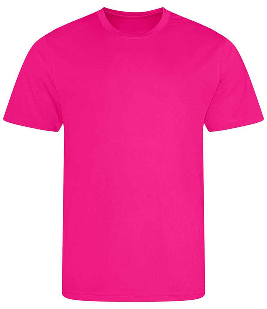 Just Cool JC001B Hyper Pink Front -  Ready to be Printed by Custard Workwear - Cheap Personalised and Customised Workwear in Nottinghamshire, Derbyshire and Leicestershire