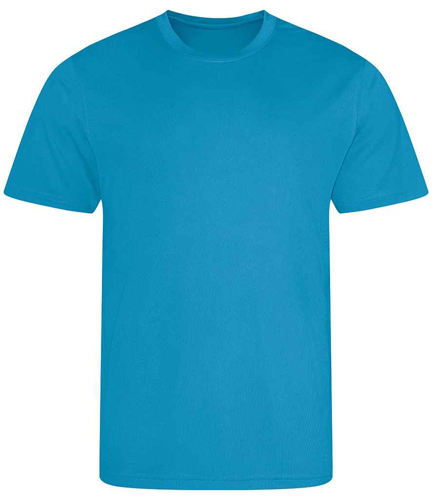 Just Cool JC001B Sapphire Blue Front -  Ready to be Printed by Custard Workwear - Cheap Personalised and Customised Workwear in Nottinghamshire, Derbyshire and Leicestershire