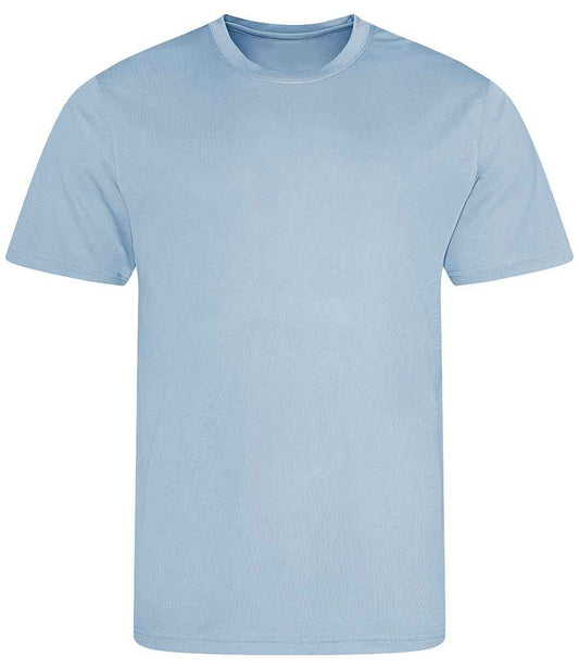 Just Cool JC001B Sky Blue Front -  Ready to be Printed by Custard Workwear - Cheap Personalised and Customised Workwear in Nottinghamshire, Derbyshire and Leicestershire