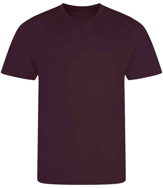 Just Cool JC001 Burgundy Front -  Ready to be Printed by Custard Workwear - Cheap Personalised and Customised Workwear in Nottinghamshire, Derbyshire and Leicestershire