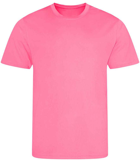 Just Cool JC001 Electric Pink Front -  Ready to be Printed by Custard Workwear - Cheap Personalised and Customised Workwear in Nottinghamshire, Derbyshire and Leicestershire
