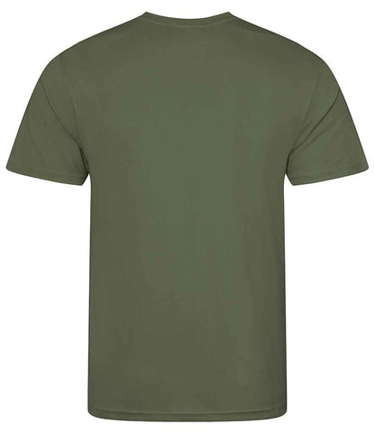 Just Cool JC001 Earthy Green Back -  Ready to be Printed by Custard Workwear - Cheap Personalised and Customised Workwear in Nottinghamshire, Derbyshire and Leicestershire