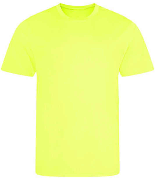 Just Cool JC001 Electric Yellow Front -  Ready to be Printed by Custard Workwear - Cheap Personalised and Customised Workwear in Nottinghamshire, Derbyshire and Leicestershire