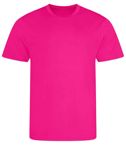 Just Cool JC001 Hyper Pink Front -  Ready to be Printed by Custard Workwear - Cheap Personalised and Customised Workwear in Nottinghamshire, Derbyshire and Leicestershire