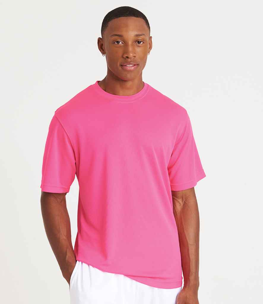 Just Cool JC001 Hyper Pink Model -  Ready to be Printed by Custard Workwear - Cheap Personalised and Customised Workwear in Nottinghamshire, Derbyshire and Leicestershire