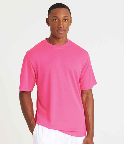 Just Cool JC001 Hyper Pink Model -  Ready to be Printed by Custard Workwear - Cheap Personalised and Customised Workwear in Nottinghamshire, Derbyshire and Leicestershire