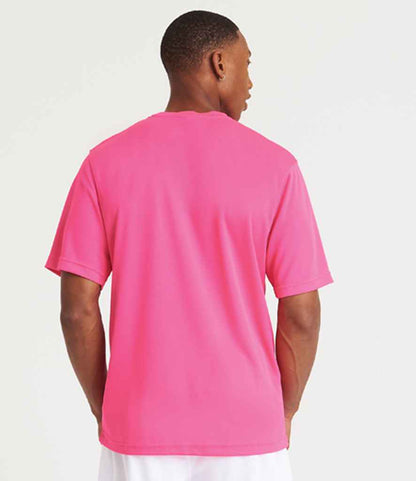 Just Cool JC001 Hyper Pink Model -  Ready to be Printed by Custard Workwear - Cheap Personalised and Customised Workwear in Nottinghamshire, Derbyshire and Leicestershire