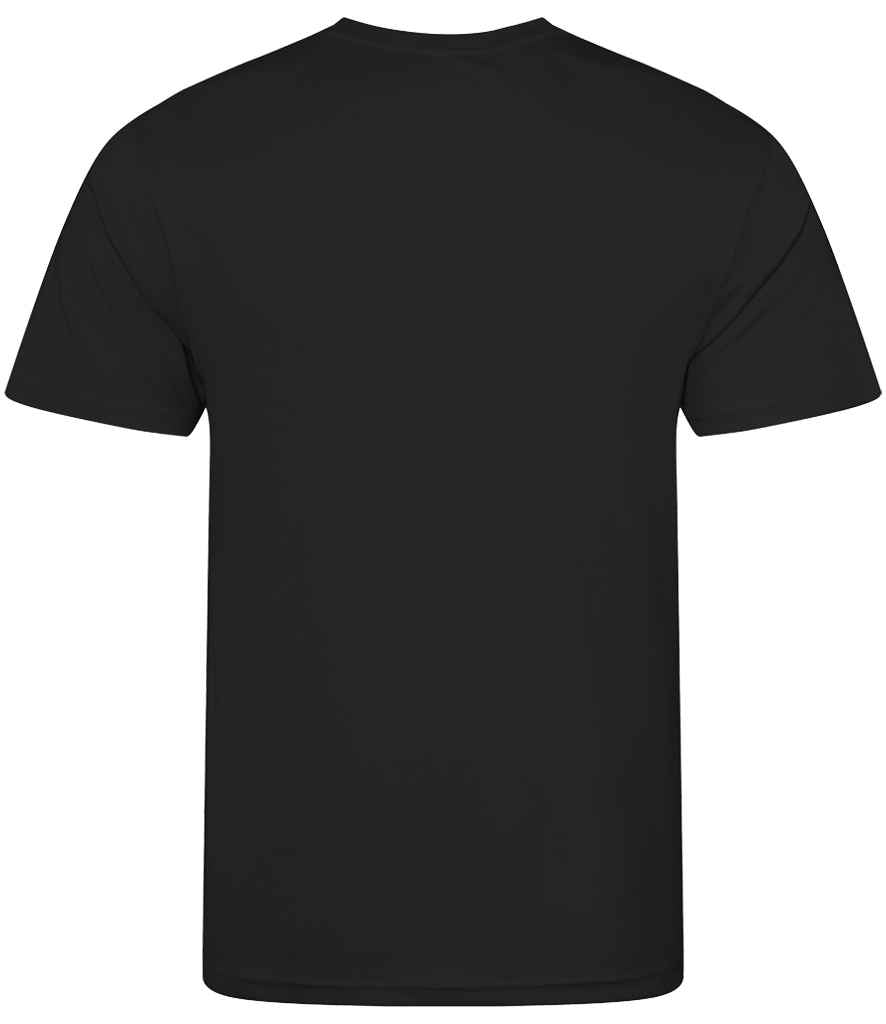 Just Cool JC001 Jet Black Back -  Ready to be Printed by Custard Workwear - Cheap Personalised and Customised Workwear in Nottinghamshire, Derbyshire and Leicestershire