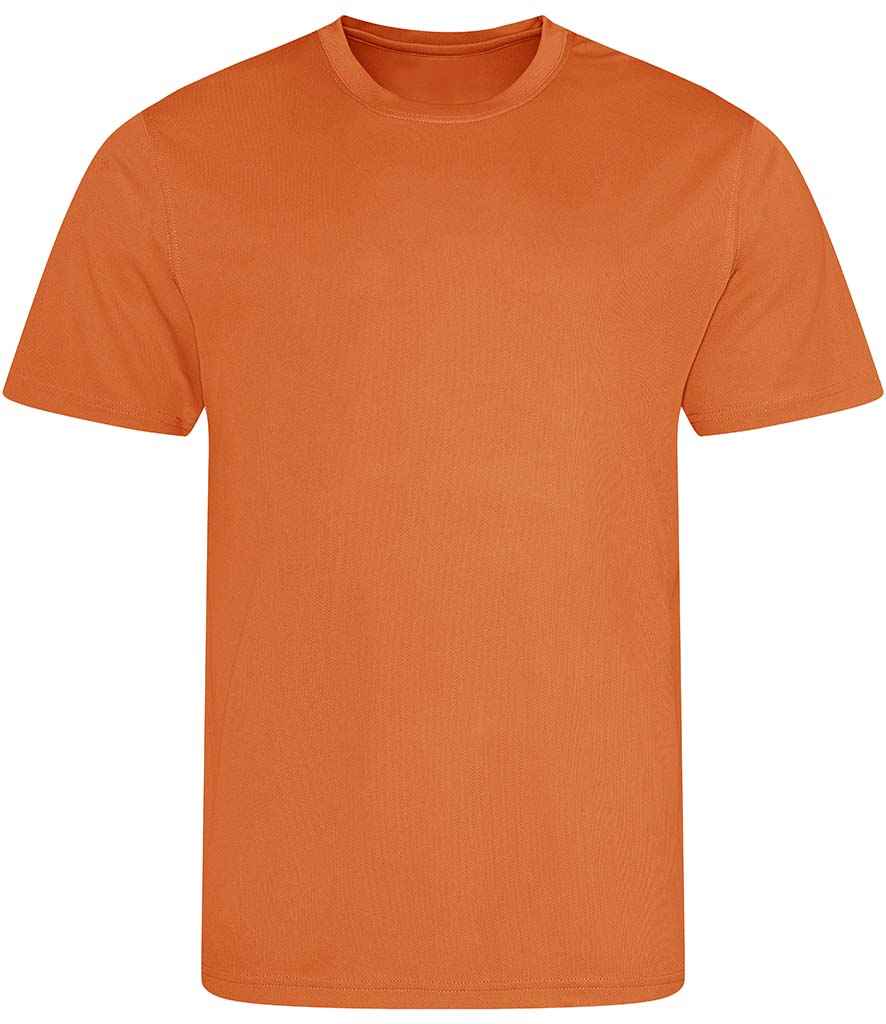 Just Cool JC001 Orange Crush Front -  Ready to be Printed by Custard Workwear - Cheap Personalised and Customised Workwear in Nottinghamshire, Derbyshire and Leicestershire