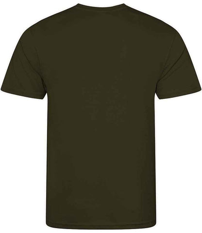 Just Cool JC001 Olive Green Back -  Ready to be Printed by Custard Workwear - Cheap Personalised and Customised Workwear in Nottinghamshire, Derbyshire and Leicestershire