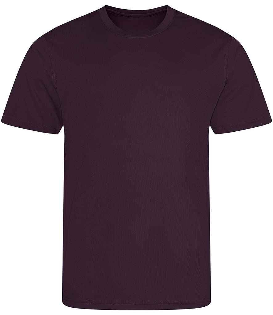 Just Cool JC001 Plum Front -  Ready to be Printed by Custard Workwear - Cheap Personalised and Customised Workwear in Nottinghamshire, Derbyshire and Leicestershire