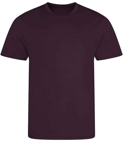 Just Cool JC001 Plum Front -  Ready to be Printed by Custard Workwear - Cheap Personalised and Customised Workwear in Nottinghamshire, Derbyshire and Leicestershire