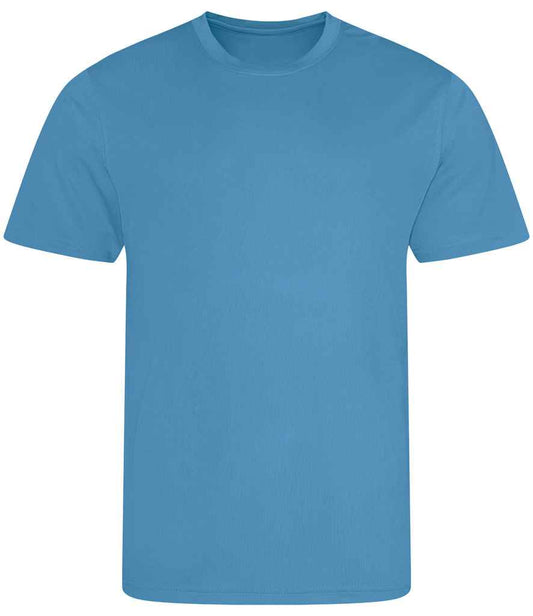 Just Cool JC001 Sapphire Blue Front -  Ready to be Printed by Custard Workwear - Cheap Personalised and Customised Workwear in Nottinghamshire, Derbyshire and Leicestershire