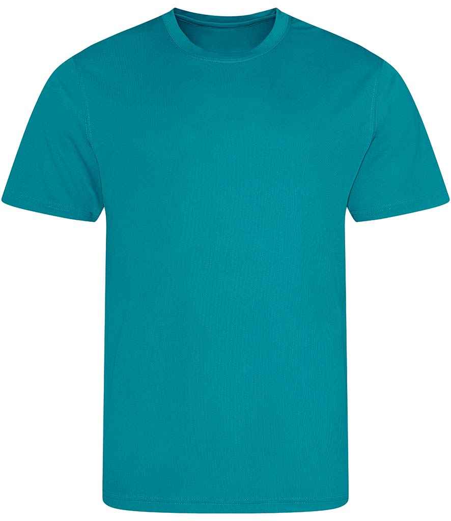 Just Cool JC001 Turquoise Blue Front -  Ready to be Printed by Custard Workwear - Cheap Personalised and Customised Workwear in Nottinghamshire, Derbyshire and Leicestershire