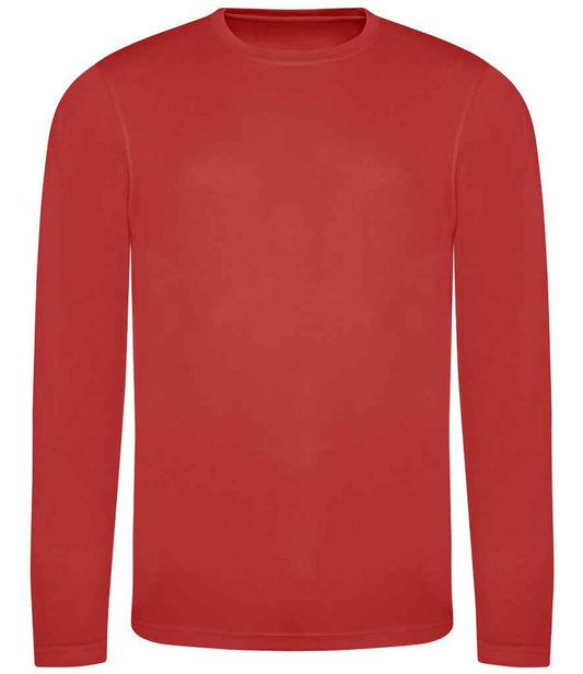 Just Cool JC002 Fire Red Front -  Ready to be Printed by Custard Workwear - Cheap Personalised and Customised Workwear in Nottinghamshire, Derbyshire and Leicestershire