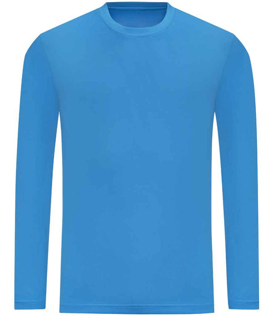 Just Cool JC002 Sapphire Blue Front -  Ready to be Printed by Custard Workwear - Cheap Personalised and Customised Workwear in Nottinghamshire, Derbyshire and Leicestershire