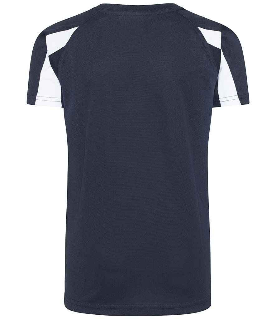 Just Cool JC003B French Navy/Arctic White Back -  Ready to be Printed by Custard Workwear - Cheap Personalised and Customised Workwear in Nottinghamshire, Derbyshire and Leicestershire