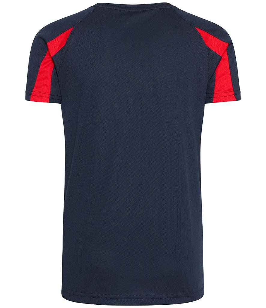 Just Cool JC003B French Navy/Fire Red Back -  Ready to be Printed by Custard Workwear - Cheap Personalised and Customised Workwear in Nottinghamshire, Derbyshire and Leicestershire