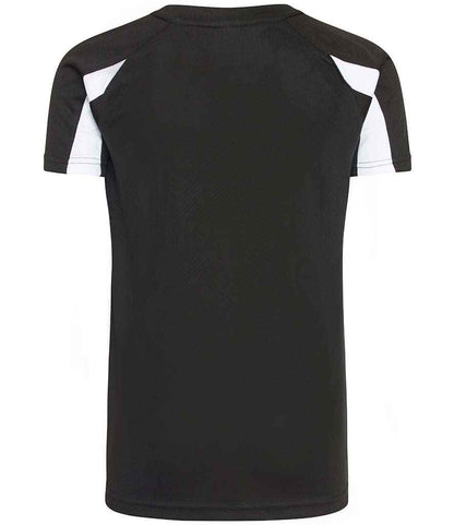 Just Cool JC003B Jet Black/Arctic White Back -  Ready to be Printed by Custard Workwear - Cheap Personalised and Customised Workwear in Nottinghamshire, Derbyshire and Leicestershire