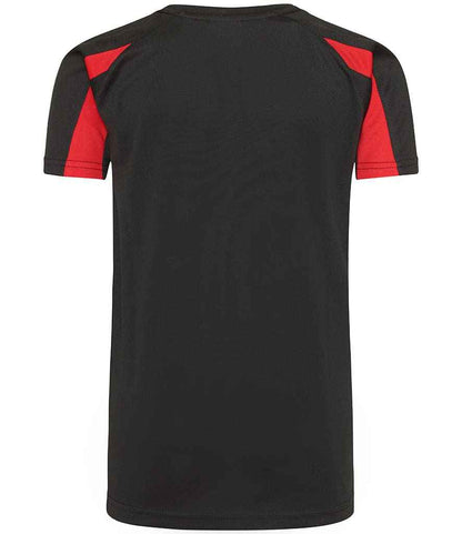 Just Cool JC003B Jet Black/Fire Red Back -  Ready to be Printed by Custard Workwear - Cheap Personalised and Customised Workwear in Nottinghamshire, Derbyshire and Leicestershire