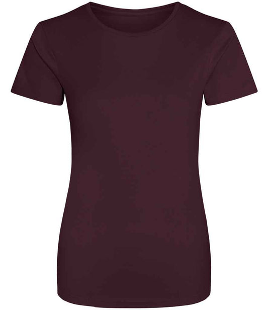 Just Cool JC005 Burgundy Front -  Ready to be Printed by Custard Workwear - Cheap Personalised and Customised Workwear in Nottinghamshire, Derbyshire and Leicestershire
