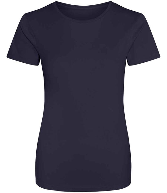 Just Cool JC005 French Navy Front -  Ready to be Printed by Custard Workwear - Cheap Personalised and Customised Workwear in Nottinghamshire, Derbyshire and Leicestershire