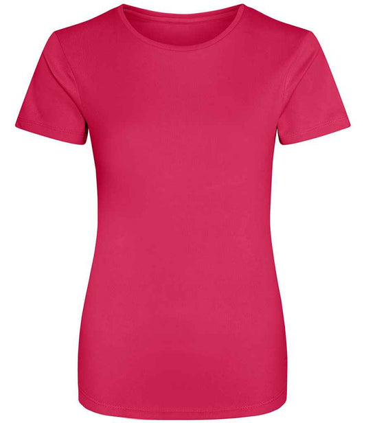 Just Cool JC005 Hot Pink Front -  Ready to be Printed by Custard Workwear - Cheap Personalised and Customised Workwear in Nottinghamshire, Derbyshire and Leicestershire