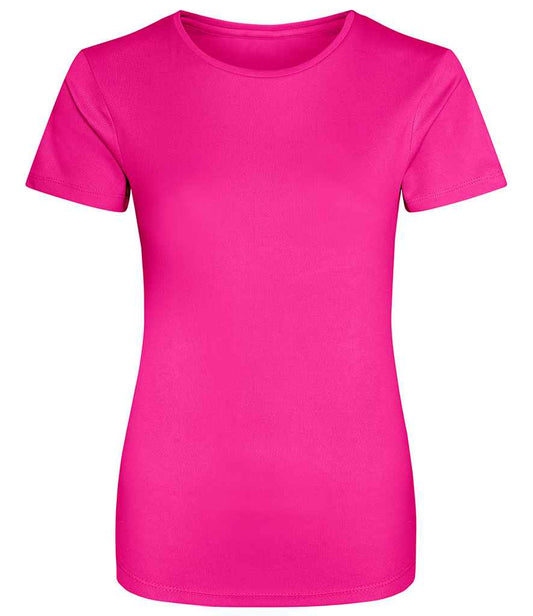 Just Cool JC005 Hyper Pink Front -  Ready to be Printed by Custard Workwear - Cheap Personalised and Customised Workwear in Nottinghamshire, Derbyshire and Leicestershire