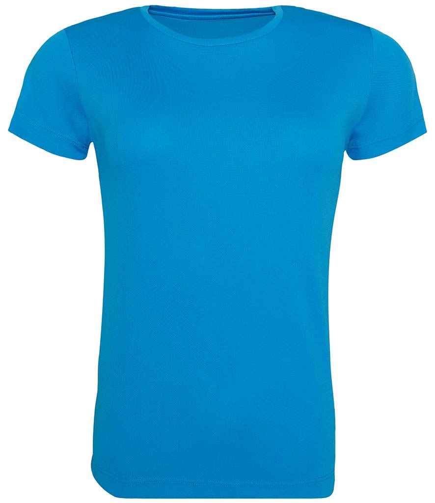 Just Cool JC005 Sapphire Blue Front -  Ready to be Printed by Custard Workwear - Cheap Personalised and Customised Workwear in Nottinghamshire, Derbyshire and Leicestershire