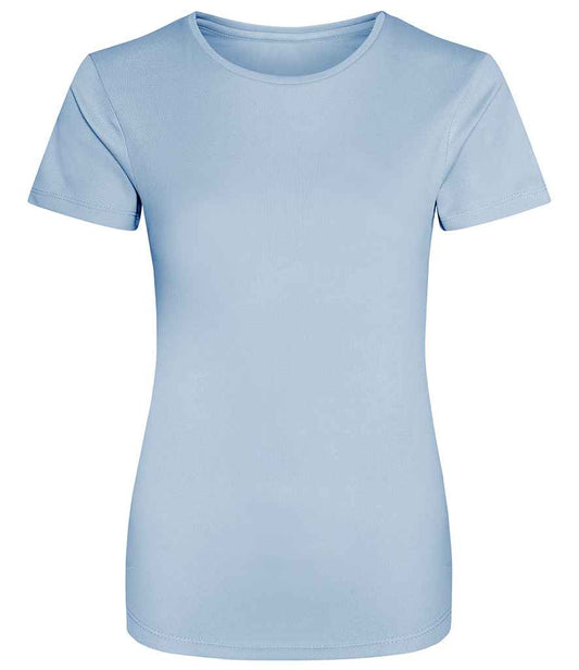 Just Cool JC005 Sky Blue Front -  Ready to be Printed by Custard Workwear - Cheap Personalised and Customised Workwear in Nottinghamshire, Derbyshire and Leicestershire