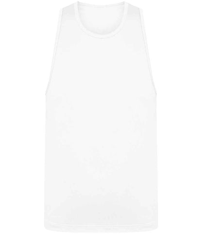 Just Cool JC007B Arctic White Front -  Ready to be Printed by Custard Workwear - Cheap Personalised and Customised Workwear in Nottinghamshire, Derbyshire and Leicestershire