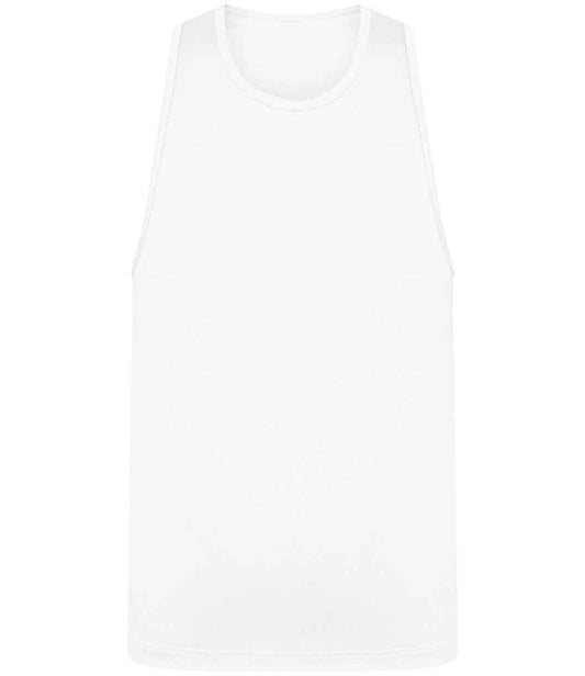 Just Cool JC007B Arctic White Front -  Ready to be Printed by Custard Workwear - Cheap Personalised and Customised Workwear in Nottinghamshire, Derbyshire and Leicestershire