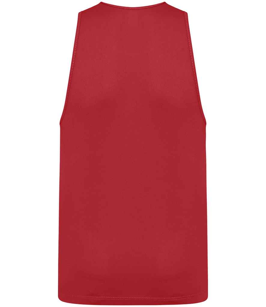 Just Cool JC007B Fire Red Back -  Ready to be Printed by Custard Workwear - Cheap Personalised and Customised Workwear in Nottinghamshire, Derbyshire and Leicestershire