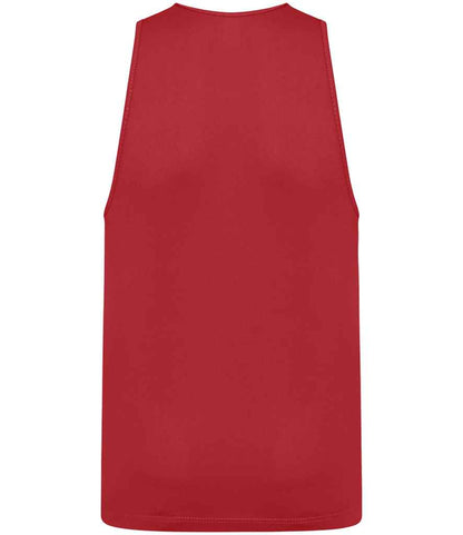 Just Cool JC007B Fire Red Back -  Ready to be Printed by Custard Workwear - Cheap Personalised and Customised Workwear in Nottinghamshire, Derbyshire and Leicestershire