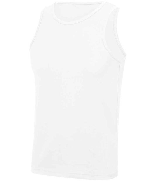Just Cool JC007 Arctic White Front -  Ready to be Printed by Custard Workwear - Cheap Personalised and Customised Workwear in Nottinghamshire, Derbyshire and Leicestershire