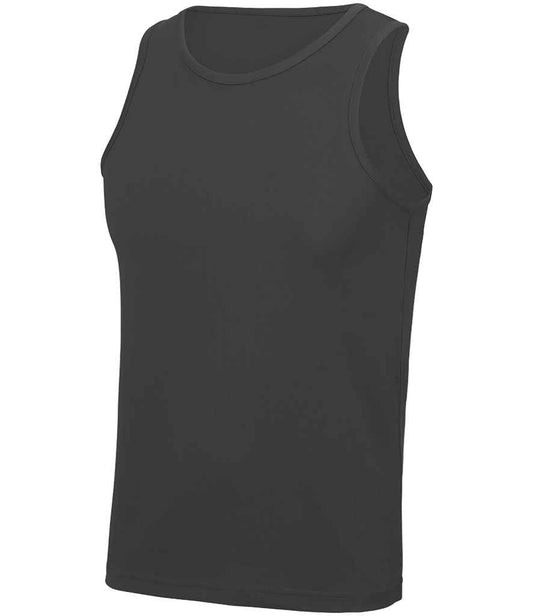 Just Cool JC007 Charcoal Front -  Ready to be Printed by Custard Workwear - Cheap Personalised and Customised Workwear in Nottinghamshire, Derbyshire and Leicestershire