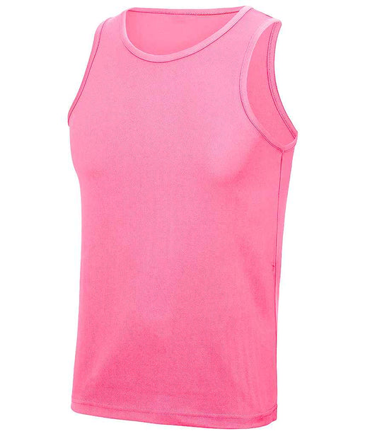 Just Cool JC007 Electric Pink Front -  Ready to be Printed by Custard Workwear - Cheap Personalised and Customised Workwear in Nottinghamshire, Derbyshire and Leicestershire